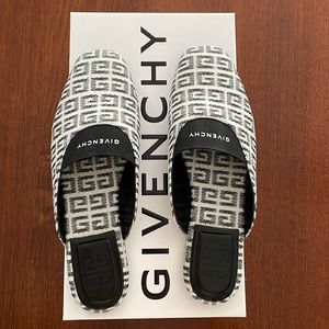 GIVENCHY 4G jacquard woven mules, size 38, lightly worn, includes dust bags